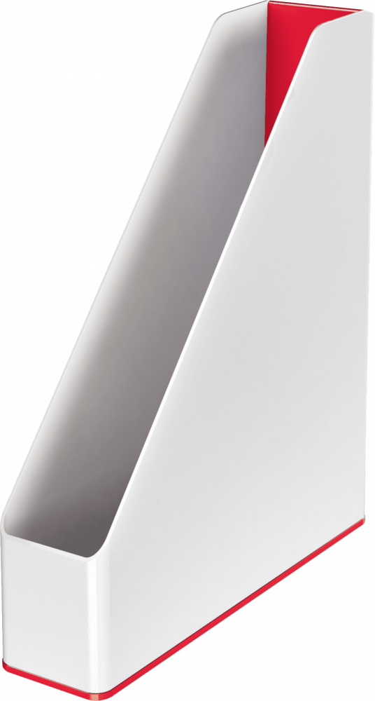 Organizer na dokumenty Leitz WOW, dwukolorowy, A4, 73mm, biało-czerwony