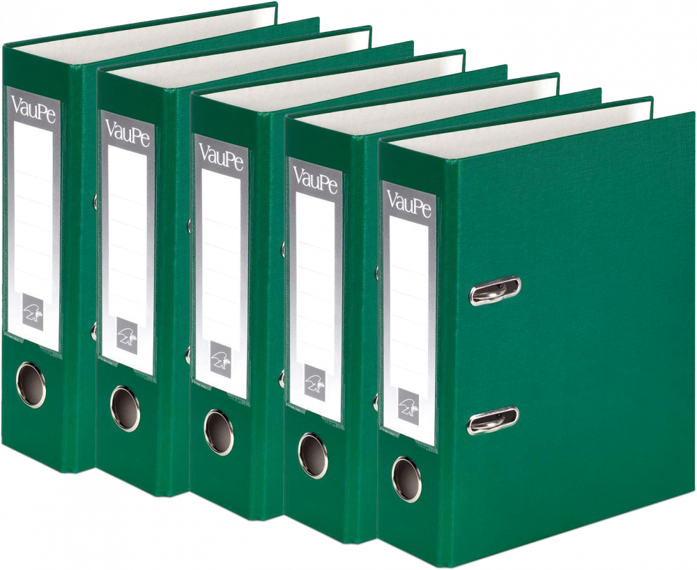 5x Segregator A5 VauPe FCK, 75mm, do 500 kartek, zielony