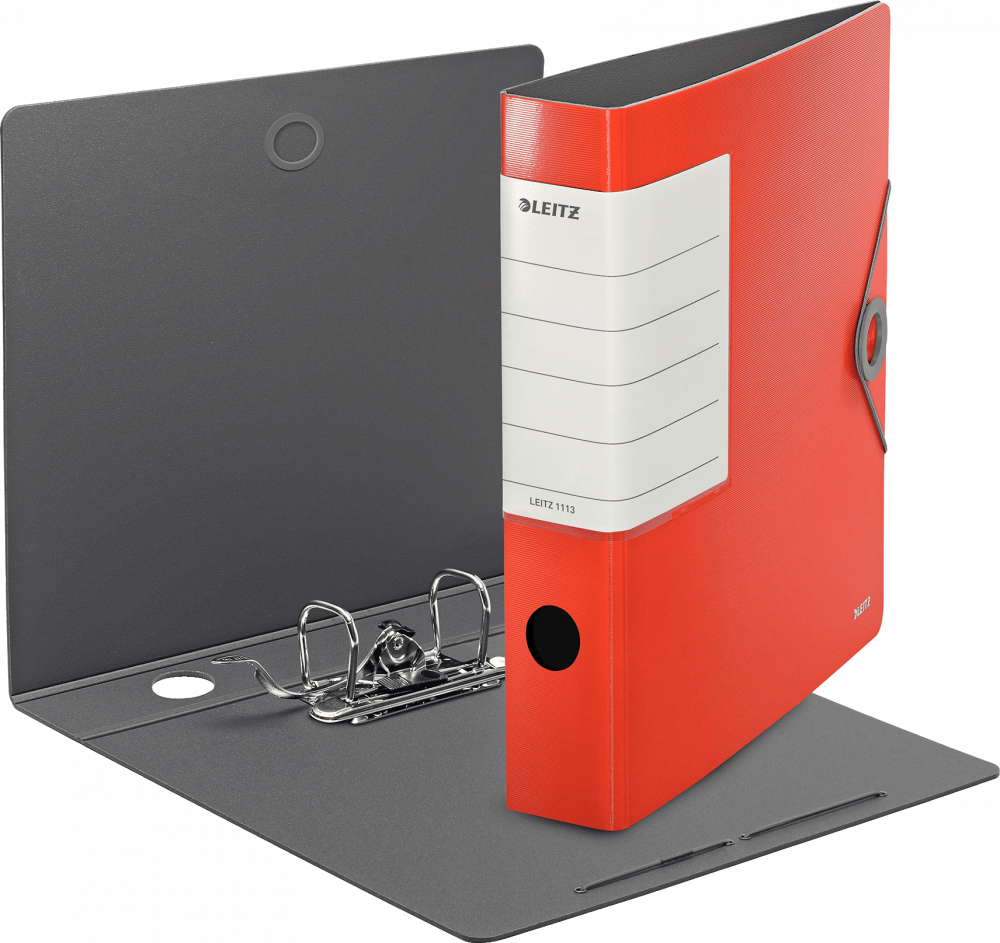 Segregator Leitz Active Solid 180°, A4, 62 mm, do 350 kartek czerwony