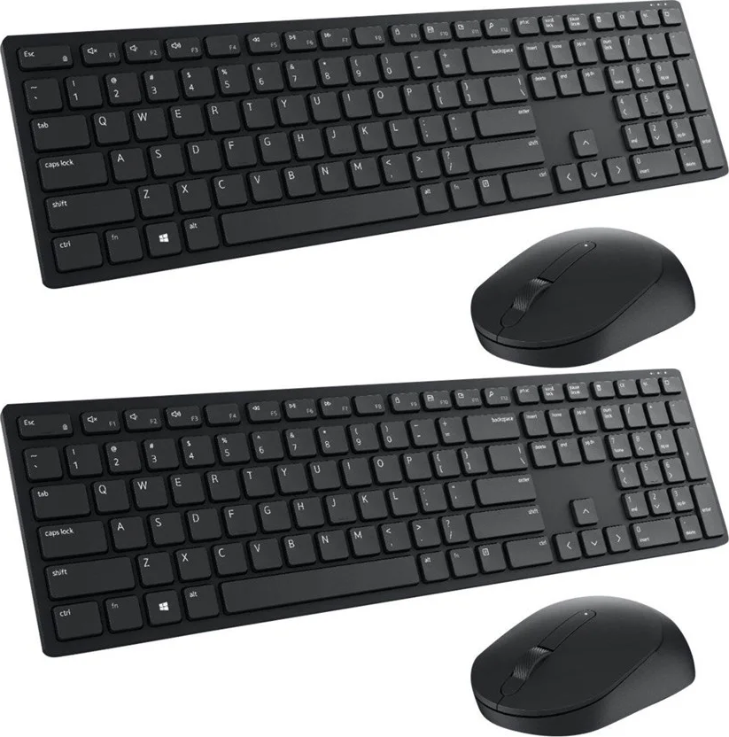 2x Zestaw bezprzewodowy Dell KM5221W, klawiatura + mysz, czarny
