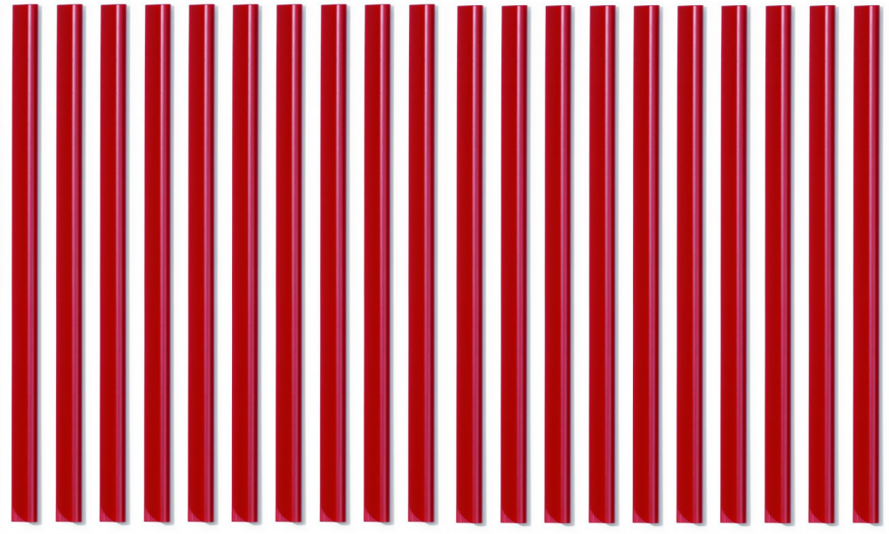 24x Listwa wsuwana Durable, 3mm, do 30 kartek, 1 sztuka czerwony