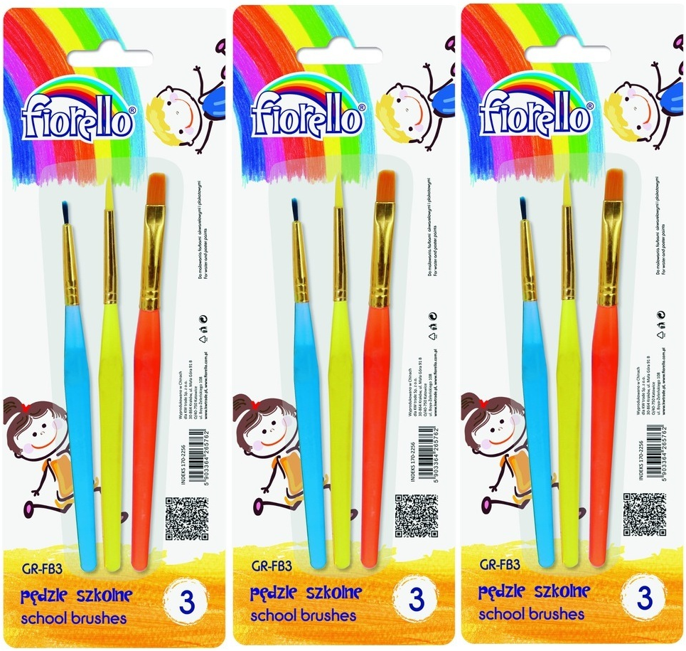 3x pędzle GR-FB3 Fiorello, 3 sztuki