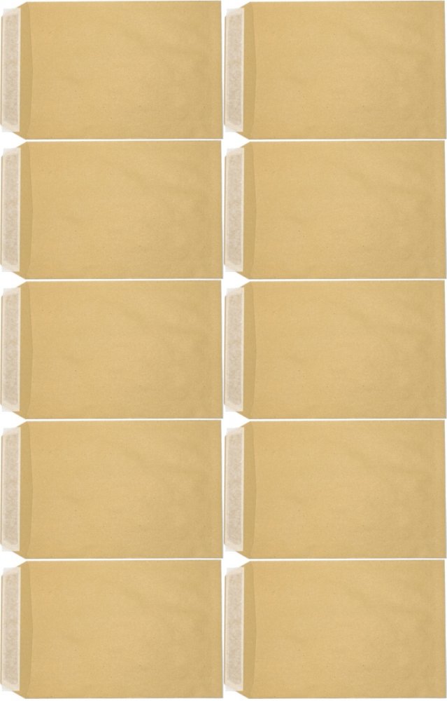 10x Koperta standardowa Rayan, C5, z paskiem HK, 50 sztuk, brązowy