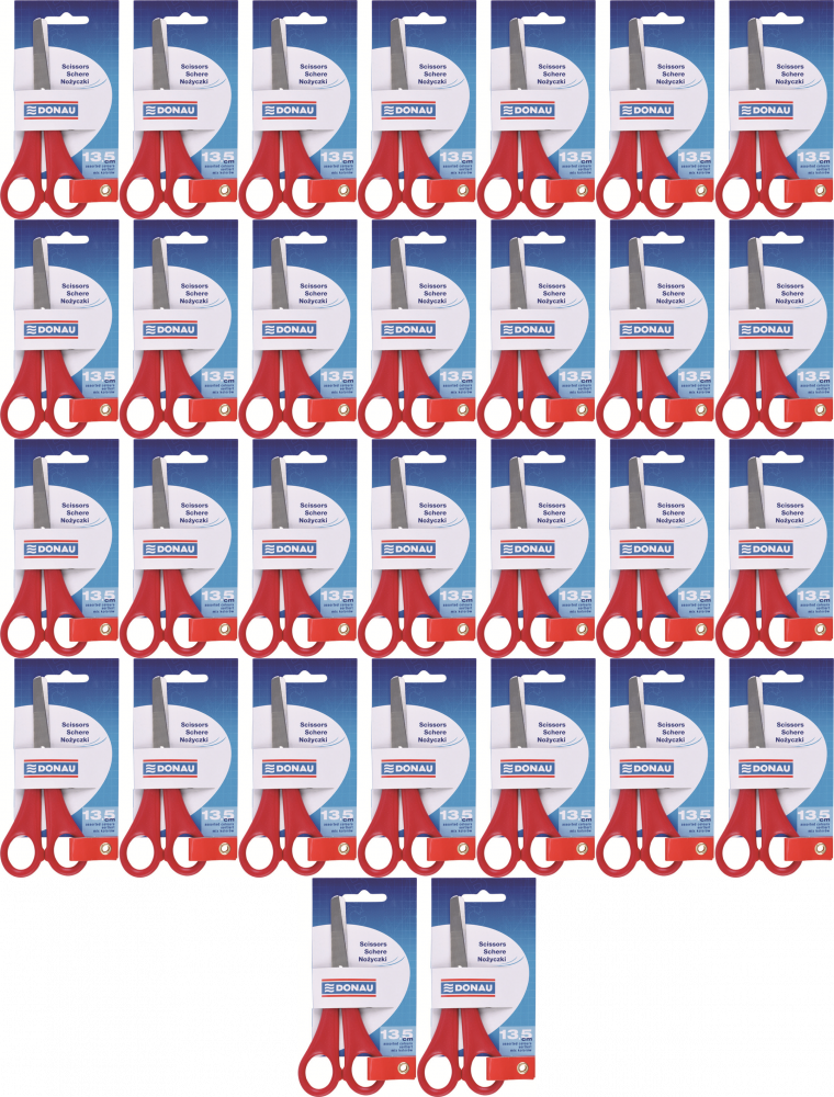 48x Nożyczki szkolne Donau, 13.5cm, mix kolorów