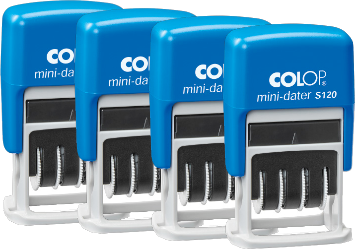 4x Datownik Colop, Mini Printer S120, wersja ISO, wkład czarny