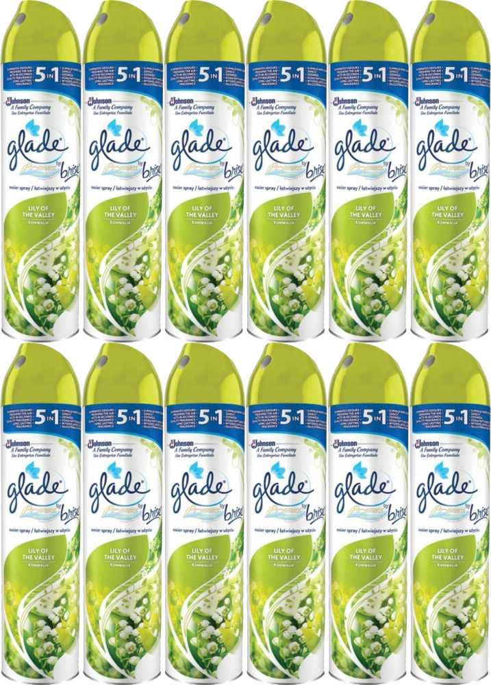 12x Odświeżacz powietrza Glade by Brise, spray, konwaliowy, 300ml