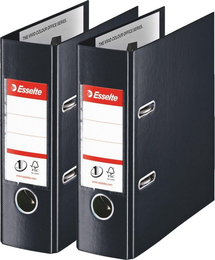 2x Segregator A5 Esselte No.1 Power, 75mm, do 500 kartek czarny