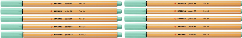 10x Cienkopis Stabilo Point 88/12, 0.4mm, eukaliptusowy