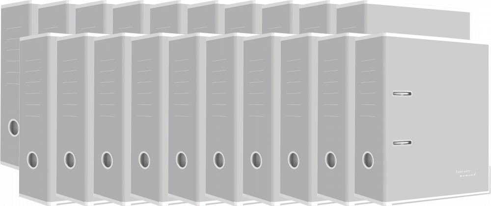 25x Segregator A4 Interdruk, 75mm, szary