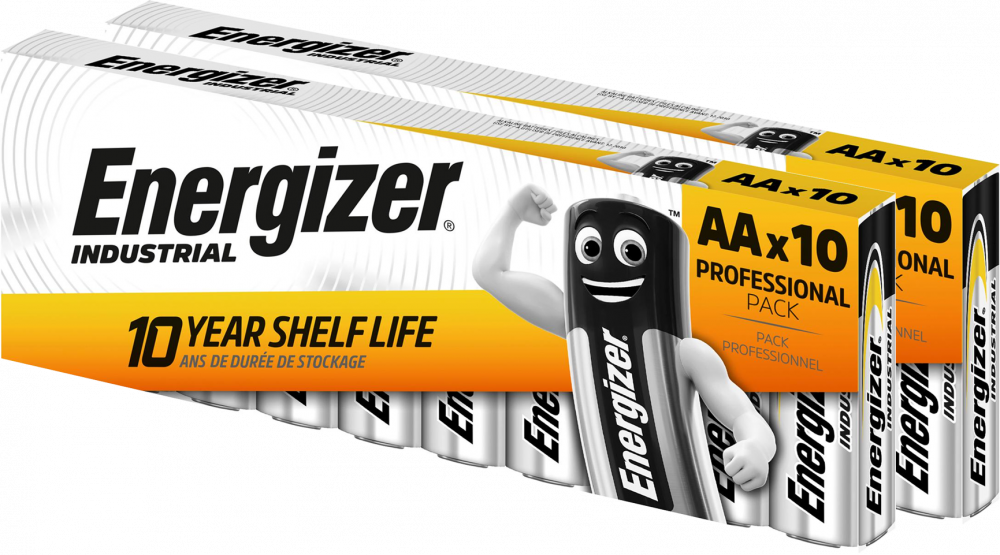 2x Bateria alkaliczna Energizer Industrial, AA, 1.5V, LR6, 10 sztuk