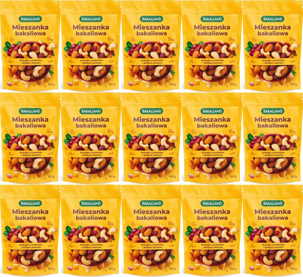 15x Mieszanka bakaliowa Bakalland, 100g