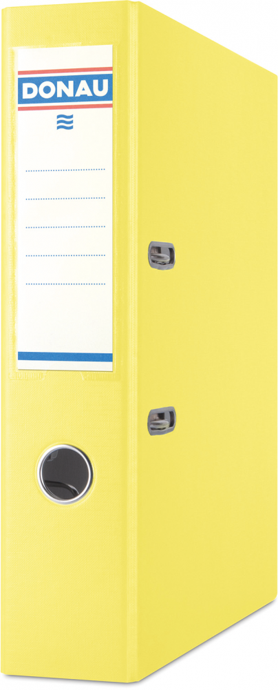 Segregator A4 Donau Master, szerokość grzbietu 75mm, do 500 kartek, żółty