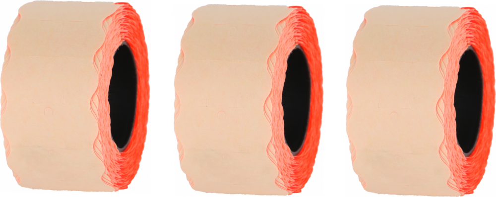 3x taśma do metkownicy Studio Cen, HMTC, 26x12 mm, czerwony