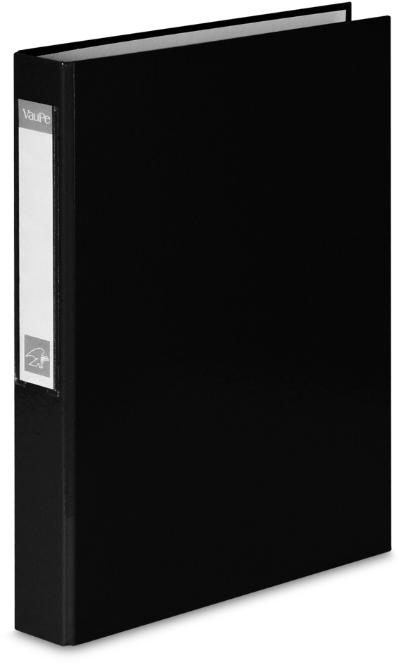 Segregator ringowy VauPe, A4, szerokość grzbietu 40mm, do 200 kartek, 4 ringi, czarny