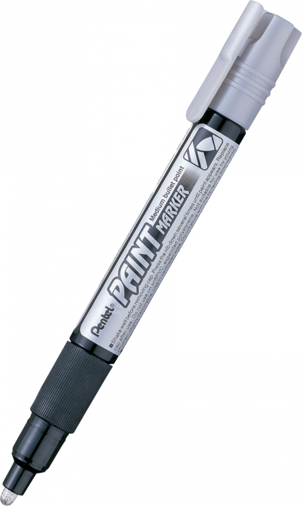 Marker olejowy Pentel MMP20, okrągła, 4.6 mm, srebrny