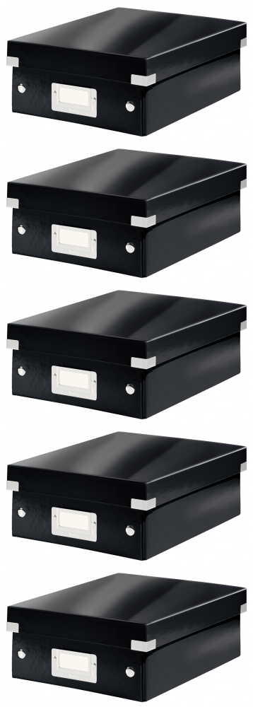 5x Pudło z przegródkami Leitz Click&Store Wow, małe, czarny