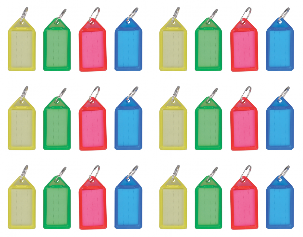 6x Zawieszki do kluczy Viking, duże, plastik, 50 sztuk, mix kolorów