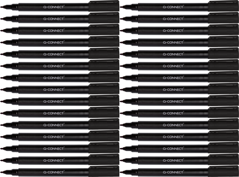 40x Marker do płyt CD i DVD Q-Connect, 0.6mm (F), czarny
