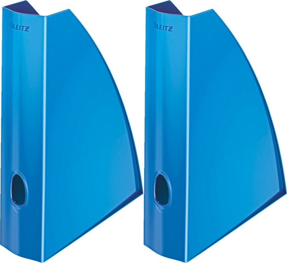 2x Organizer na dokumenty Leitz Wow, A4, 75 mm, do 600 kartek, metaliczny niebieski