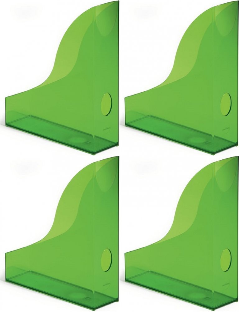 4x Organizer na dokumenty Durable Basic, A4, 73mm, do 730 kartek, przezroczysty zielony