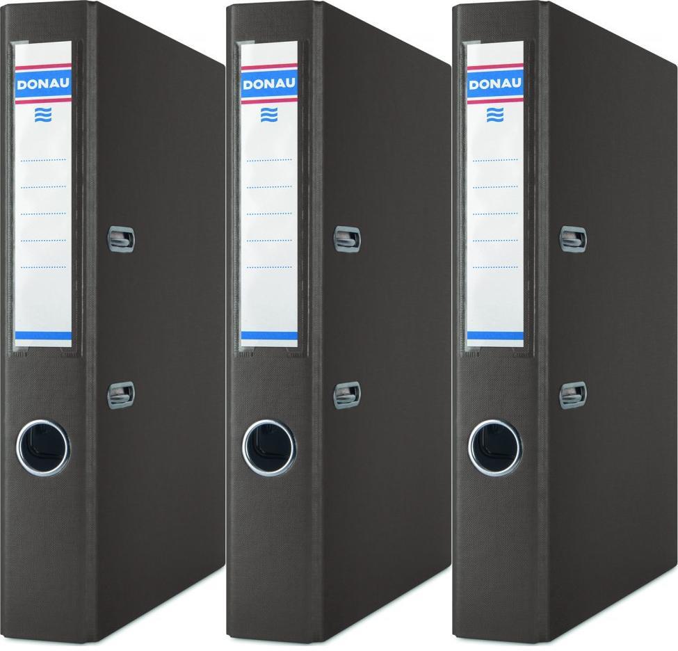 3x Segregator A4 Donau Master, szerokość grzbietu 50mm, do 350 kartek, brązowy