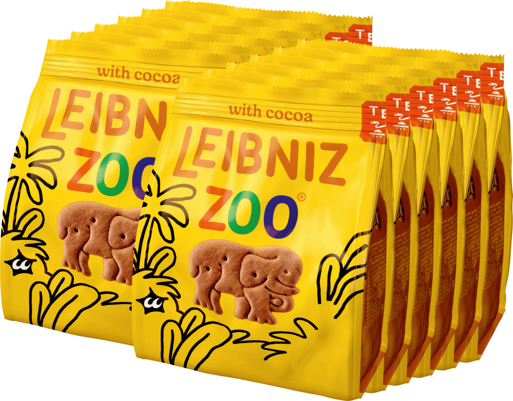 12x Herbatniki Leibniz Zoo Cacao, kakaowy, 100g