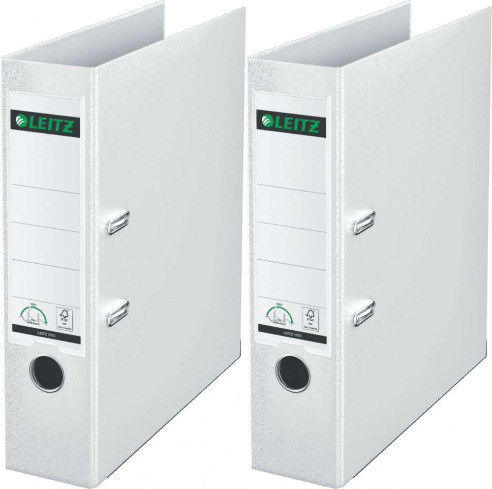 2x Segregator A4 Leitz 180°, 80mm, do 600 kartek, biały