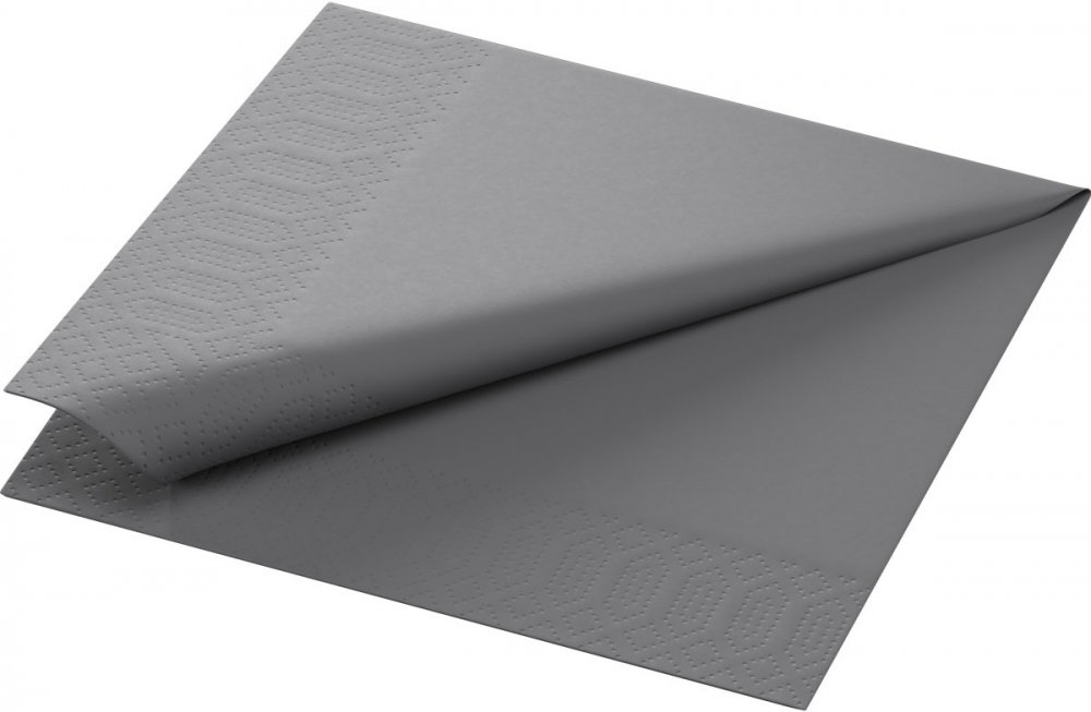 Serwetki Duni, 33x33cm, 3- warstwowe, 1000 sztuk (4x250szt), szary granitowy