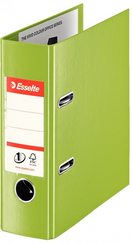Segregator A5 Esselte No.1 Power, 75mm, do 500 kartek zielony