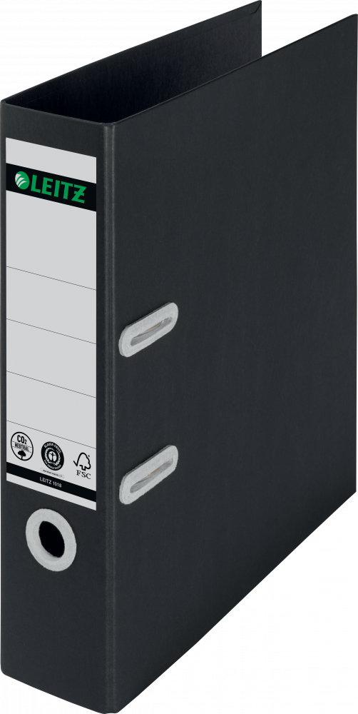Segregator A4 Leitz Recycle 180°, A4, szerokość grzbietu 80mm, do 600 kartek, czarny