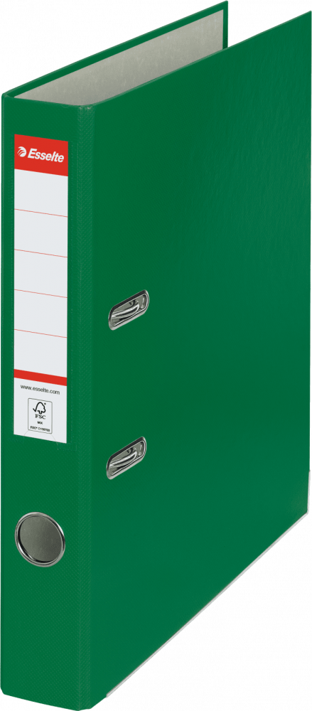 Segregator A4 Esselte, 50mm, do 350 kartek, ekonomiczny, zielony