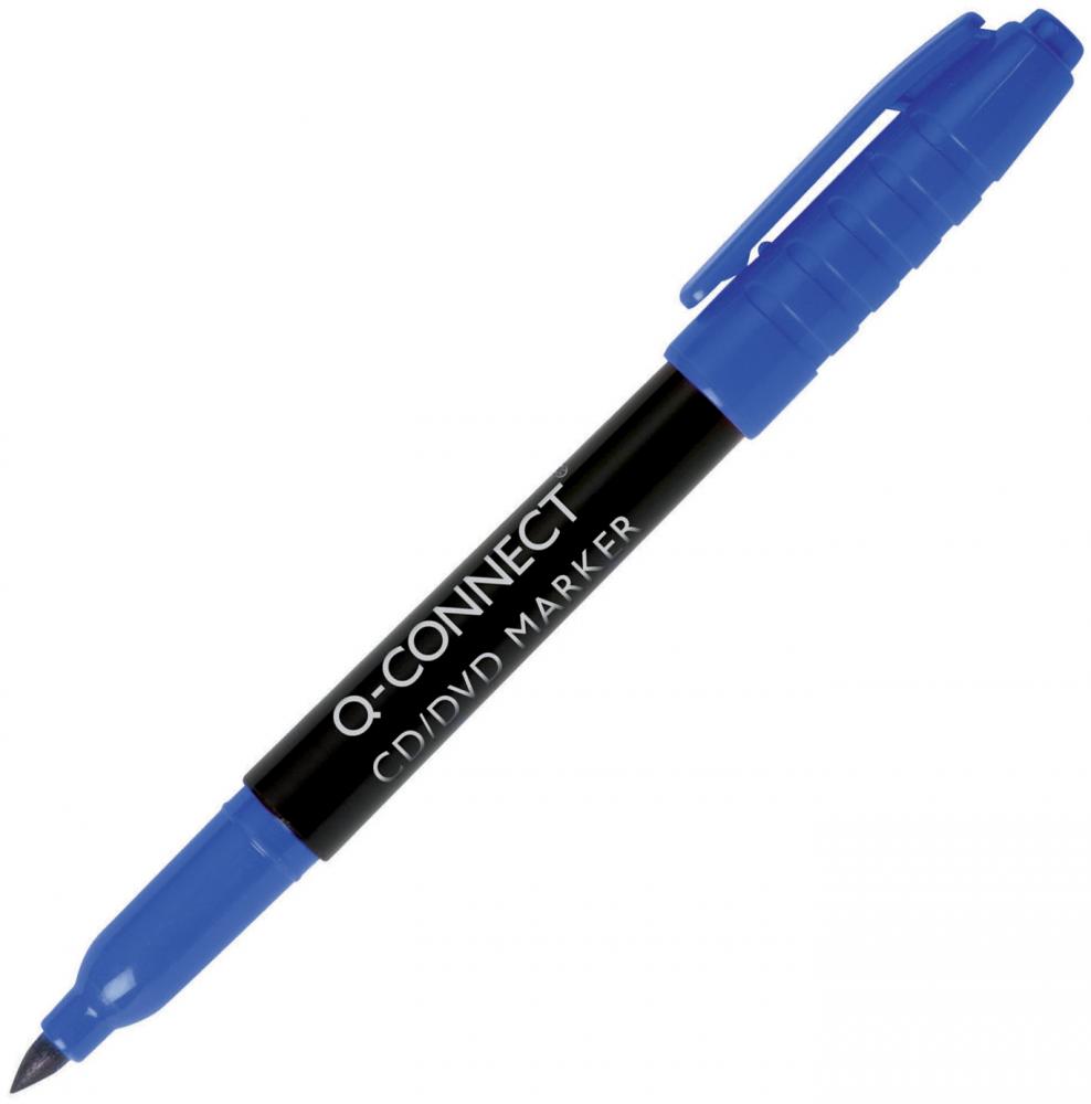 Marker do płyt CD i DVD Q-Connect, okrągła, 1mm, niebieski