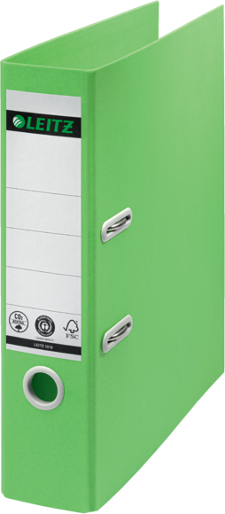 Segregator A4 Leitz 180° Recycle, 80mm, do 600 kartek, zielony