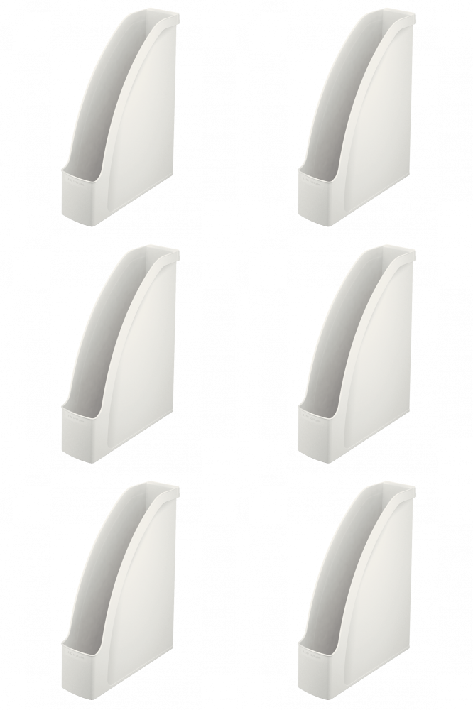 6x Organizer na dokumenty Leitz Plus, A4, 70mm, do 700 kartek, biały