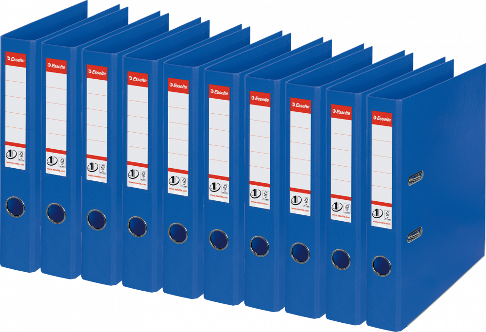 10x Segregator A4 Esselte No.1 Power, 50mm, do 350 kartek niebieski