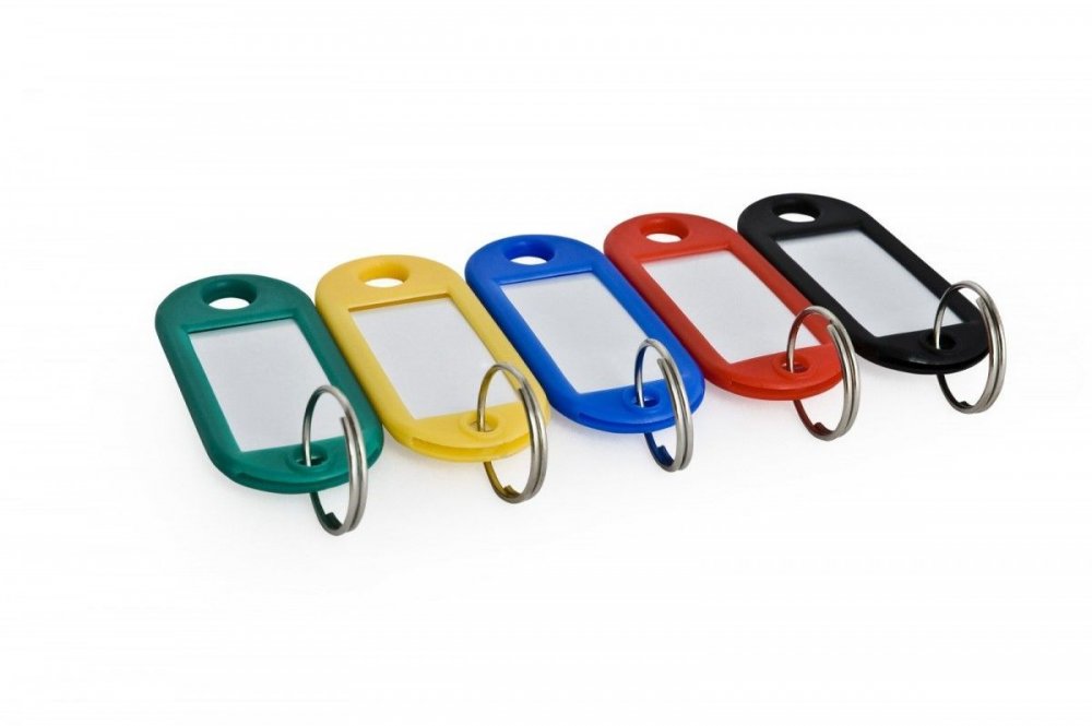 Zawieszki do kluczy Argo, plastik, 100 sztuk, mix kolorów