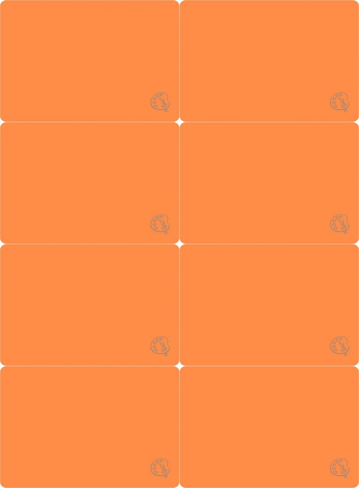 8x Podkładka do prac plastycznych Biurfol, A3, 380x560mm, neonowy pomarańczowy