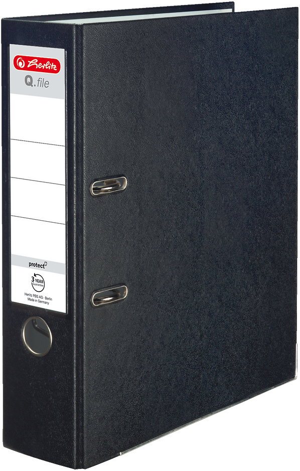 Segregator A4 Herlitz Q.file, 80mm, czarny