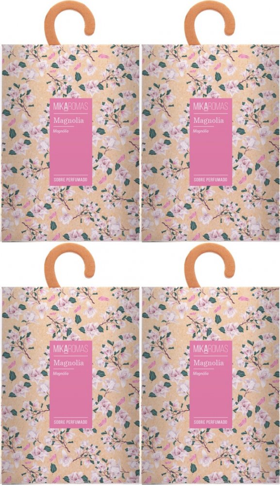 4x Saszetka zapachowa do szafy Mikaromas, magnolia, 100ml