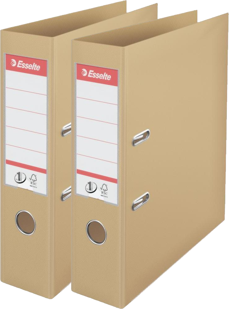 2x Segregator A4 Esselte No.1 Power, 75mm, do 500 kartek kawowy