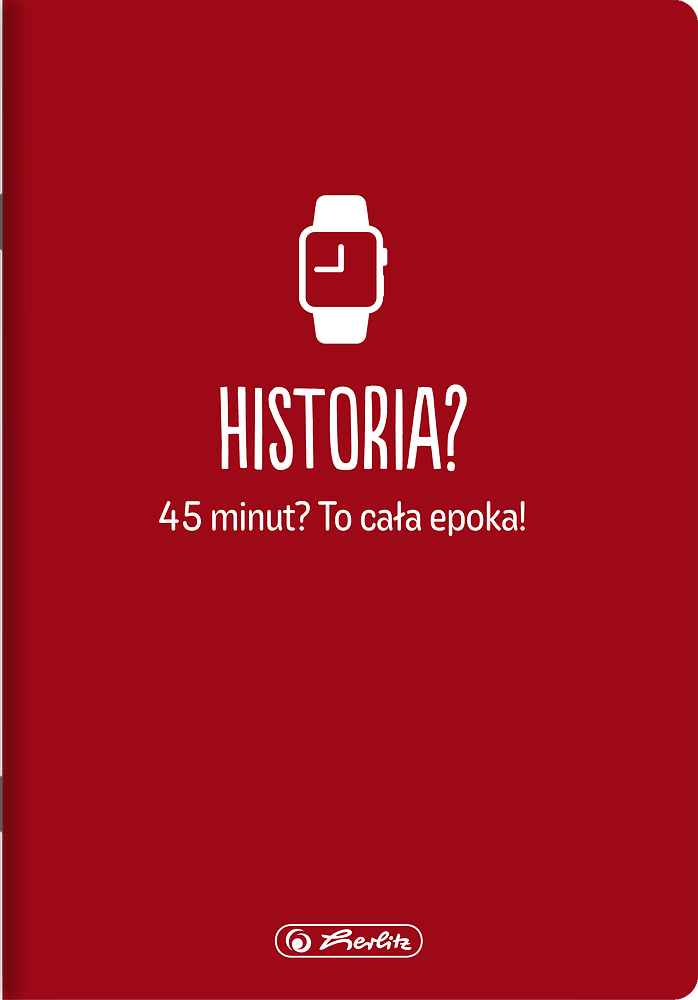Zeszyt przedmiotowy w kratkę Herlitz Historia, A5, miękka oprawa, 60 kartek, czerwony ciemny