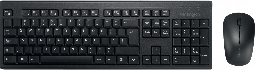 Klawiatura i mysz bezprzewodowa Kensington KM270 EQ, na akumulator, czarny