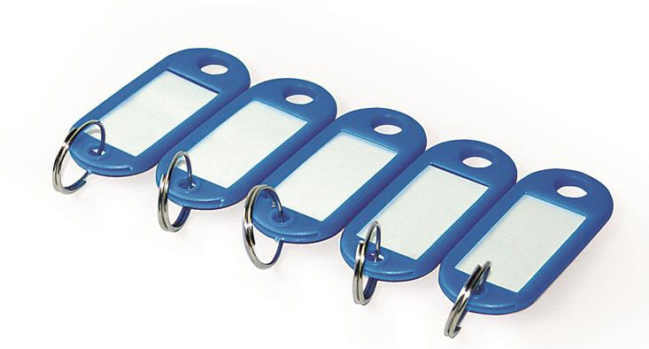 Zawieszki do kluczy Argo, 100 sztuk, niebieski