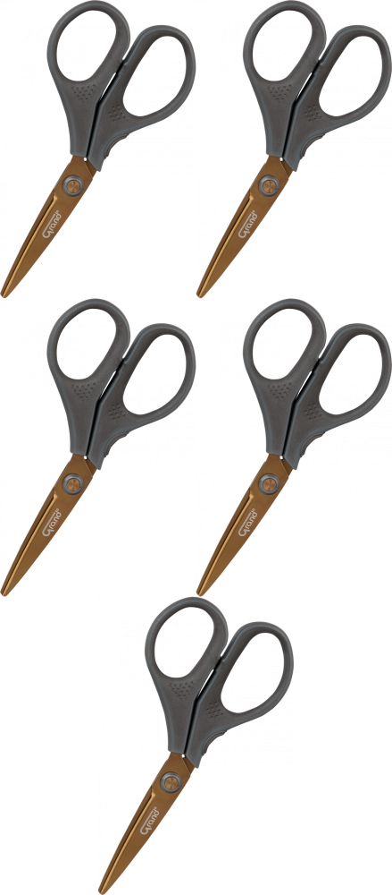 5x Nożyczki tytanowe Grand, 13cm, szary