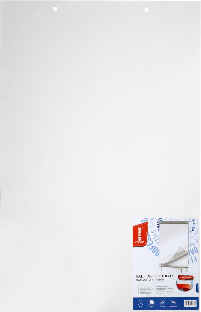 Blok do flipchartów Memobe, 65x100cm, gładki, 20 kart