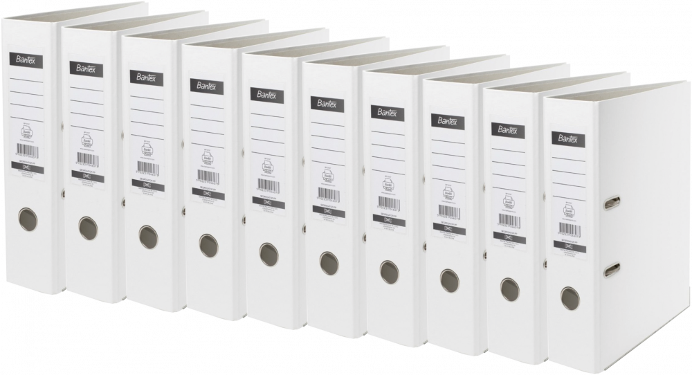 10x Segregator A4 Bantex XXL, szerokość grzbietu 80mm, do 600 kartek, biały