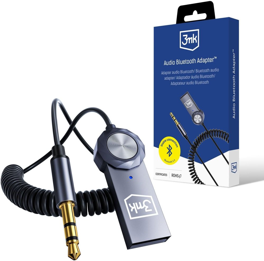 Transmiter bluetooth 3mk Audio Bluetooth Adapter, z mikrofonem, szary