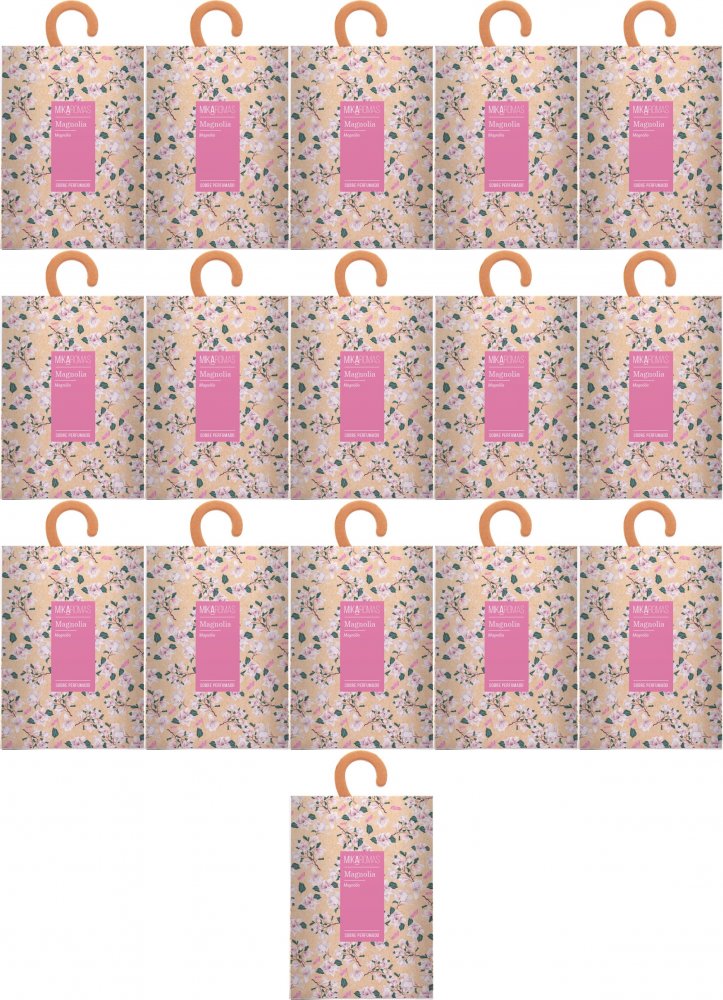 16x Saszetka zapachowa do szafy Mikaromas, magnolia, 100ml
