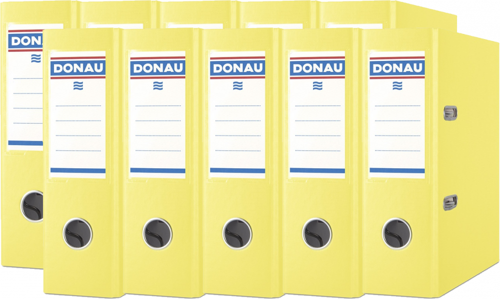 10x Segregator A5 Donau Master, 75mm, żółty