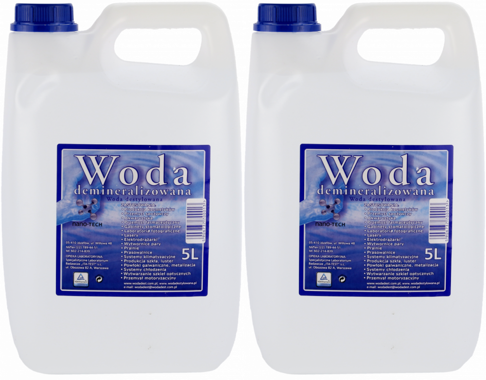 2x Woda demineralizowana nano-Tech, 5l